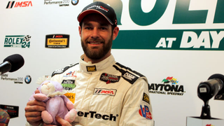 Illustration for article titled Racing Drivers With Easter Bunnies Are The Best Thing Ever